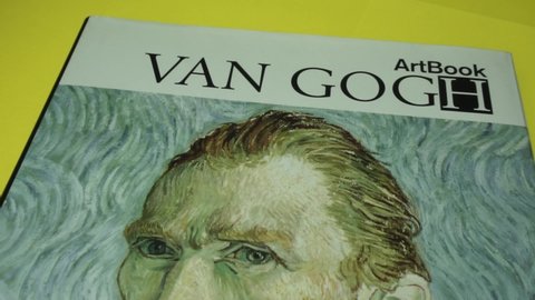 Rome, Italy - April 09, 2021 a volume on the biography of the Art book painter Van Gogh.