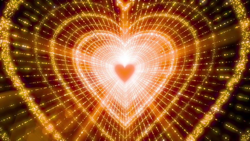 Heart shape light glow stroke neon flicker particle loop animation | Shutterstock HD Video #1070851564