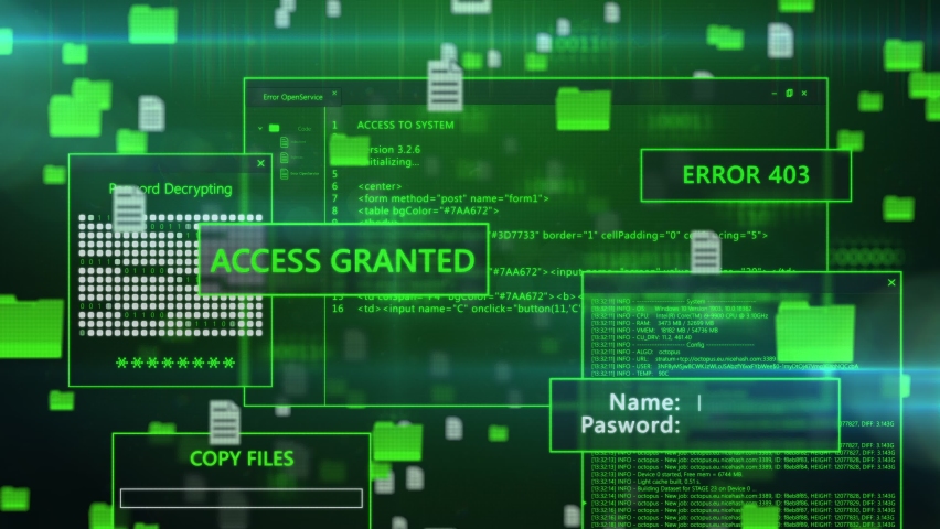 technology interface - computer data screen Stock Footage Video (100% ...