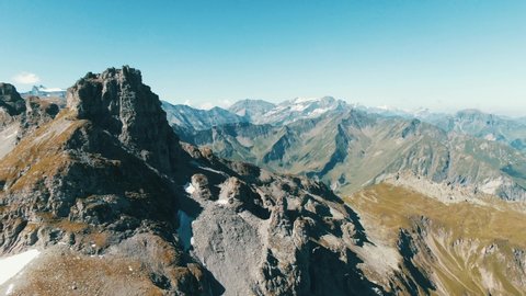 beautiful alpine panorma in the Swiss Alps