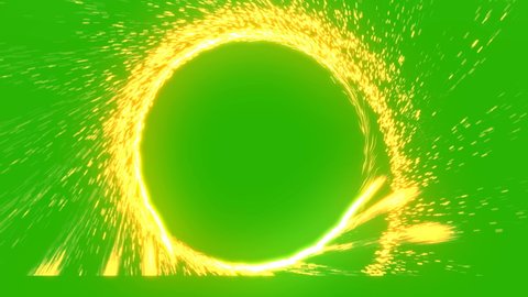 Green Screen Fire Or Green Screen Circle Fire Effect For Your Project.