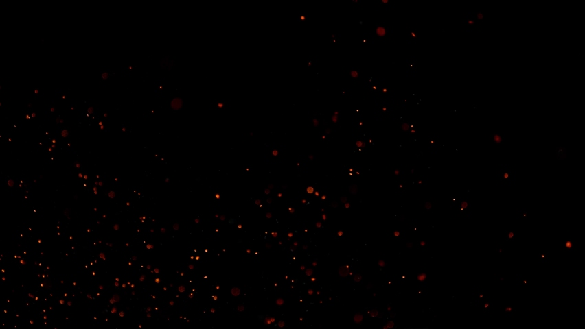 Super slow motion of fire sparks isolated on black background. Filmed on high speed camera, 1000 fps Royalty-Free Stock Footage #1070945113