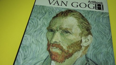 Rome, Italy - April 09, 2021 a volume on the biography of the Art book painter Van Gogh.
