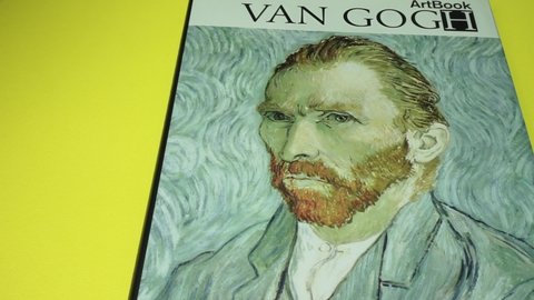 Rome, Italy - April 09, 2021 a volume on the biography of the  book painter Van Gogh.