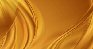 Golden smooth blurred waves abstract motion background. Seamless looping. Video animation 4K 4096x2160