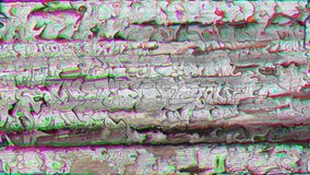 Wooden surface distorted with the addition of chromatic aberrations, a psychedelic abstract background, an imitation of an altered human consciousness.