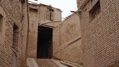 Mud brick city of Kashgar in Uyghur Region of Xinjiang, China.