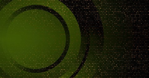 Dark green and golden abstract tech geometric motion background. Seamless looping. Video animation 4K 4096x2160