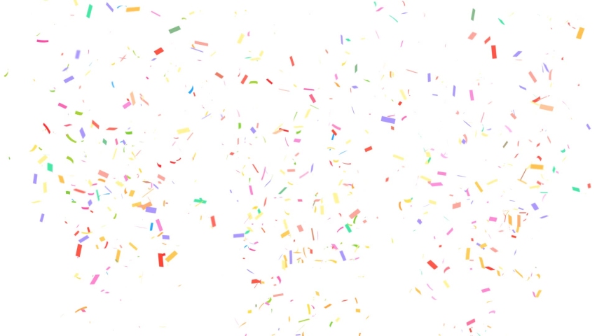 Confetti Explosion and Falling Pack on a White Background with Luma Matte  | Shutterstock HD Video #1071079789