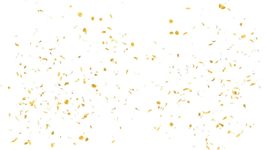 Confetti Center Explosion and Falling Pack on a White Background with Luma Matte  | Shutterstock HD Video #1071080437