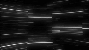 Digital animation of game over text over light trails rotating against black background. computer interface and video game concept
