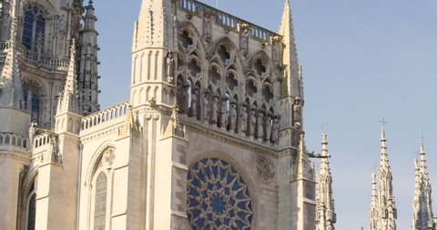 Burgos Cathedral, UNESCO World Heritage Site, Burgos, Spain, zoom in