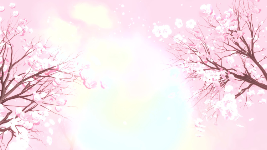 Looped sakura cherry blossom world animation. Royalty-Free Stock Footage #1071117115