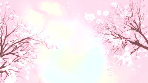 Looped sakura cherry blossom world animation.