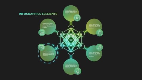 Green Yellow Digitization Process Infographics Data Stock Footage Video ...