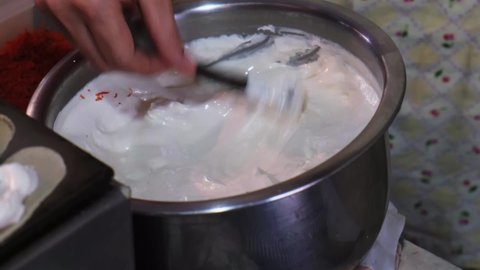 Thai traditional crap - crispy pancake   cooking process (Asian food)