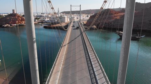 Aerial view of the bridge of Sur, Oman
