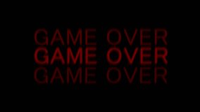Game Over motion graphic text. New Glitch animation digital video clip project fun sign design. - Powered by Shutterstock - Get 15% off with code: PIKWIZARD15