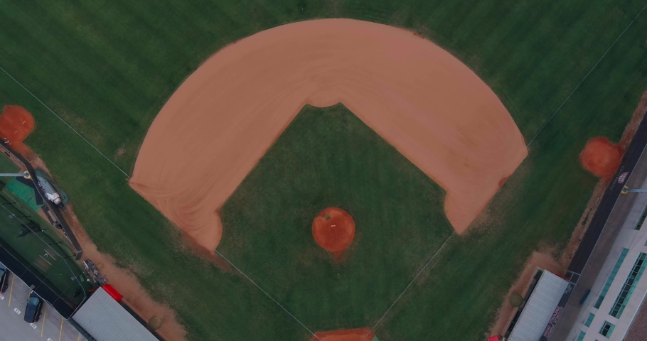 Birds eye view of baseball field