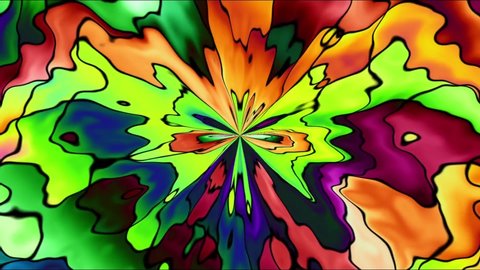 Colorful Abstract Motion Loop Psychedelic Background 4K.