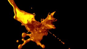 Amazing beautiful and mesmerizing fountain. The force of surface tension creates amazing droplets and liquid surfaces. Caramel, chocolate, water and orange juice. With alpha channel, ready to compos. - Powered by Shutterstock - Get 15% off with code: PIKWIZARD15