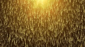 4K Rain particles Gold luxury seamlessly looping animation for the awards ceremony, nightclub entertainment, fashion show or other festive events. fashion show or other festive events