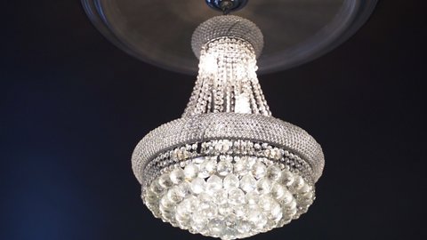 Beautiful chandelier with ceiling rosette medallion 
