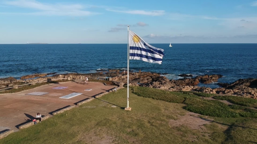 Location: Punta del Este, Uruguay.
Summertime
Beautiful day with calm waters.
Uruguayan flag waving with the summer breeze