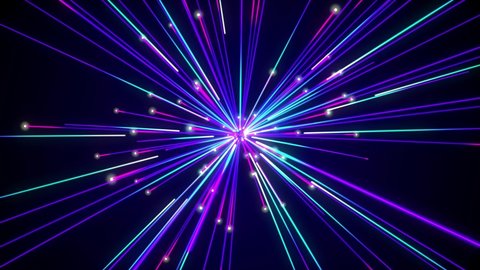 abstract Motion Shiny Blue Colorful Dotted Lines Light Burst Of Optical Fiber Light Background Last 10 Seconds Loopable