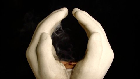 Smoke of Lanna Tea Light on Praying Hands Holder