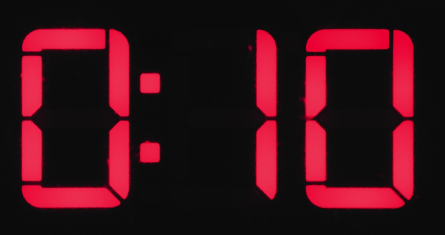 Digital counter counting 10 to 1 closeup footage | Shutterstock HD Video #1071257110