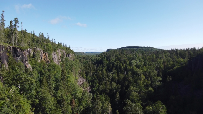 ontario canyon view from suspension bridge