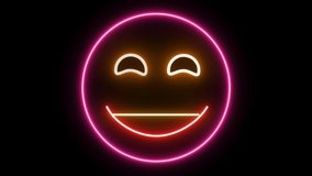 face icons and face neon background. happy face emotions icons smile background. - Powered by Shutterstock - Get 15% off with code: PIKWIZARD15