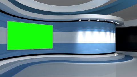 Tv Studio Light Blue Background Loop Stock Footage Video (100% Royalty ...