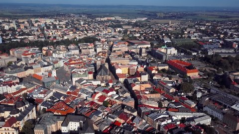 Aerial view of Olomouc old town, Moravia, Czech Republic. 2x speeded up from 30 fps.