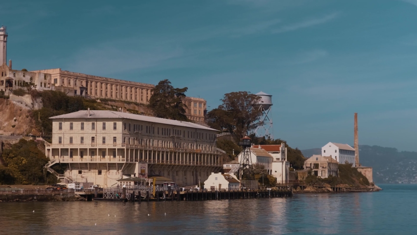 New 4k footage close up of Alcatraz with no tourists