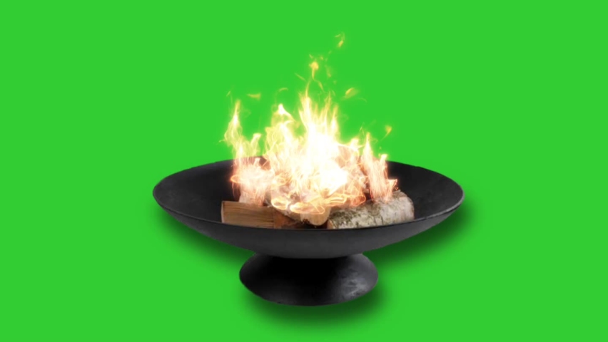 Iron Fire Pit Green Screen Stock, Why Do Fire Pits Have Screens