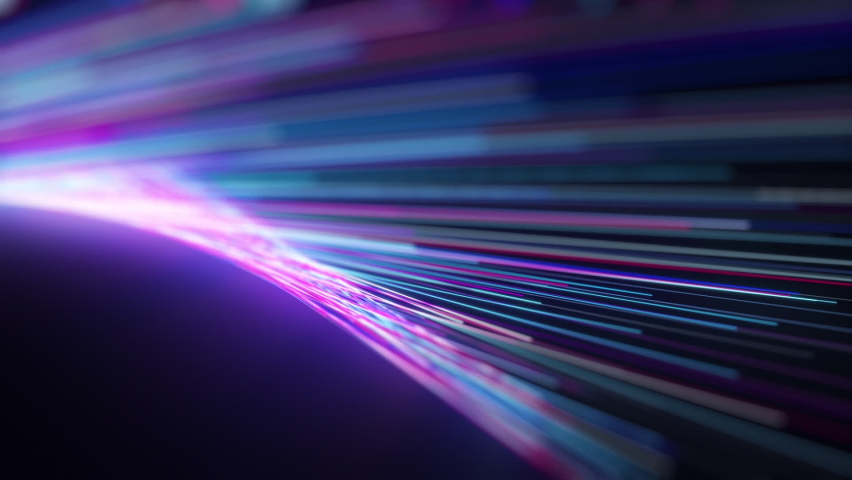 Light Streaks Multicolor moving in space,Networking and Fiber Optics Light on Black Background | Shutterstock HD Video #1071377206