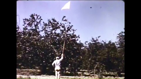 CIRCA 1950s - An introduction and scenes of crop dusting and spraying pesticides, with discussion of its possible after effects.