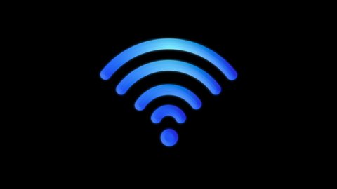 Glowing Wifi Signal Animation Seamless Loops