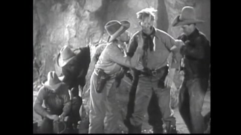 CIRCA 1935 - In this western film, bandits try to trick a Texas Ranger into thinking they all died in an explosion but he foils their ruse.