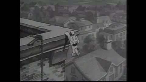CIRCA 1936 - In this animated film, Betty Boop's dog Pudgy chases after a stubborn homing pigeon for her.