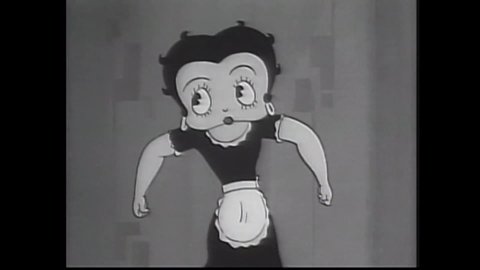 CIRCA 1937 - In this animated film, Betty Boop's cousin Irving pranks her by pretending to get strangled and she is fed up.