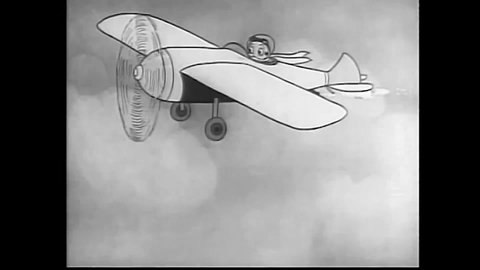 CIRCA 1935 - In this animated film, Betty Boop flies herself from New York City to Japan.