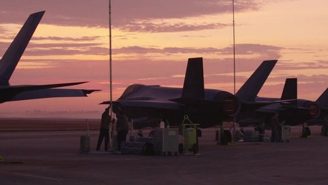 CIRCA 2021 - Vermont Air National Guard pilots, crew chiefs and maintainers train on F-35A Lightning II jet fighter airplanes.
