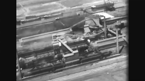 CIRCA 1938 - Very good aerial of Ford manufacturing plants in Norfolk, Virginia and Buffalo, New York.