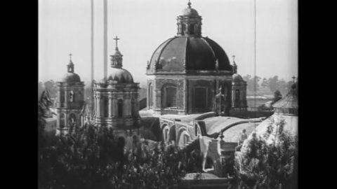 CIRCA 1920 - Churches and other structures in Mexico City, Mexico.