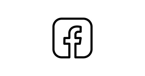 Zaporizhzhia, Ukraine - April, 27, 2021: Facebook logo. Animated logo facebook. 4k video. Motion graphic design