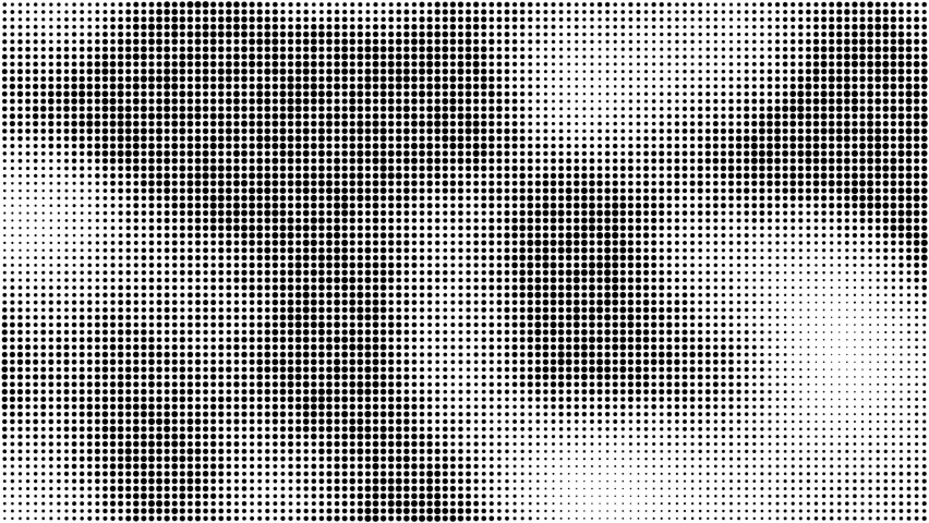 black and white halftone dotted gradient animation background, monochrome pop cartoon comic dots motion pattern Royalty-Free Stock Footage #1071468100