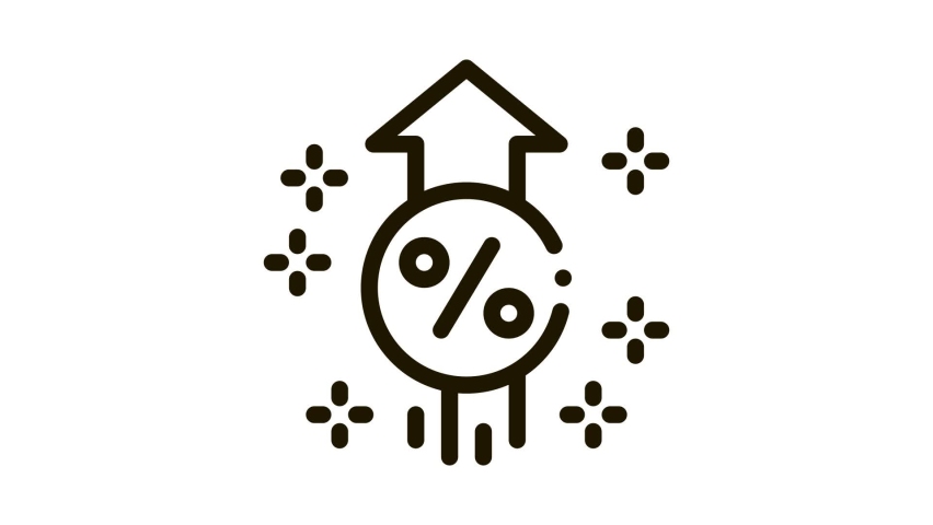 Interest Increase Rise Up Icon Animation